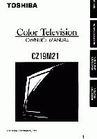 Toshiba CZ19M21 TV Operating Manual