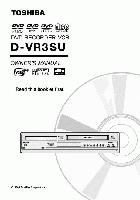 Toshiba DVR3 DVR3SC DVR3SU DVD/VCR Combo Player Operating Manual