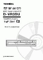 Toshiba DVR3 DVR3SU ser0152 DVD/VCR Combo Player Operating Manual