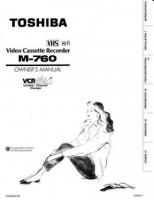 Toshiba M760 TV Operating Manual