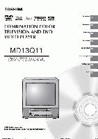 TOSHIBA MD13Q11OM TV/DVD Combo Operating Manuals TOSHIBA MD13Q11OM TV/DVD Combo Operating Manuals