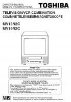 Toshiba MV13N2C MV19N2 MV19N2C TV/VCR Combo Operating Manual