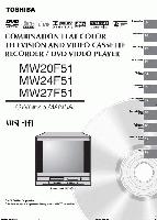 Toshiba MW14F51 MW20F51 MW24F51 TV/VCR/DVD Combo Operating Manual