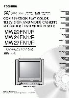 Toshiba MW20FN1 MW20FN1/R MW24FN1 TV/VCR/DVD Combo Operating Manual