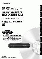 Toshiba RDXS55 RDXS55KU DVD Recorder (DVDR) Operating Manual
