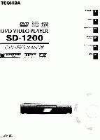 Toshiba SD1200 ser0030 DVD Player Operating Manual