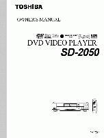 Toshiba SD2050 ser0037 DVD Player Operating Manual