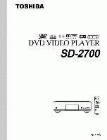 Toshiba SD2700 DVD Player Operating Manual