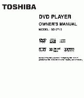 Toshiba SD2715 SER0056 DVD Player Operating Manual