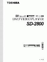 TOSHIBA SD2800OM DVD Player Operating Manuals TOSHIBA SD2800OM DVD Player Operating Manuals