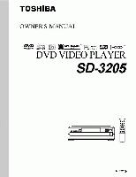 Toshiba SD3205 ser0032 DVD Player Operating Manual