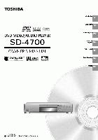 Toshiba SD4700 ser0050 DVD Player Operating Manual