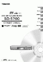 TOSHIBA SD5700OM DVD Player Operating Manuals TOSHIBA SD5700OM DVD Player Operating Manuals