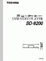 Toshiba SD9200 ser0035 DVD Player Operating Manual