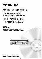 Toshiba SDV290 SDV390 DVD/VCR Combo Player Operating Manual