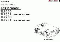 Toshiba TLP250 TLP251 TLP550 Projector Operating Manual