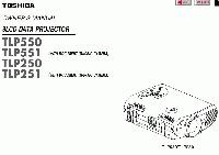 TOSHIBA TLP250 TLP550OM Operating Manuals TOSHIBA TLP250 TLP550OM Operating Manuals