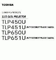 Toshiba TLP450U TLP451U TLP650U Projector Operating Manual