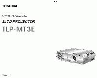 Toshiba TLPMT2 TLPMT2E TLPMT2U Projector Operating Manual