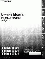 Toshiba TN50X81 TV Operating Manual