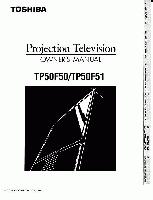 Toshiba TP50F50 TV Operating Manual