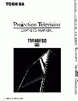 Toshiba TW40F80OM TV Operating Manual