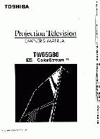 Toshiba TW65G80OM TV Operating Manual