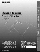 Toshiba TZ50V61 TZ55V61 TZ61V61 TV Operating Manual