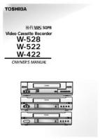 Toshiba W422 W522 W528 Projector Operating Manual