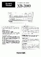 Toshiba XB2000 Consumer Electronics Operating Manual