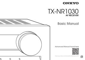 Onkyo TXNR1030 Audio/Video Receiver Operating Manual