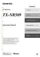 Onkyo TX-NR509 Audio/Video Receiver Operating Manual