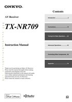 Onkyo TXNR709 Audio/Video Receiver Operating Manual
