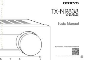 Onkyo TXNR838 Audio/Video Receiver Operating Manual