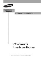 Samsung TXR3079WH TXR3080WH TV Operating Manual