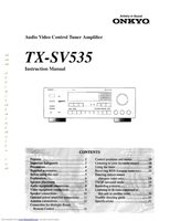 Onkyo TXSV535 Audio/Video Receiver Operating Manual