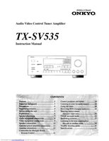 Onkyo TXSV535 Audio/Video Receiver Operating Manual