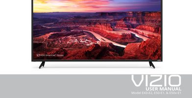 Vizio E50x-E1 TV Operating Manual