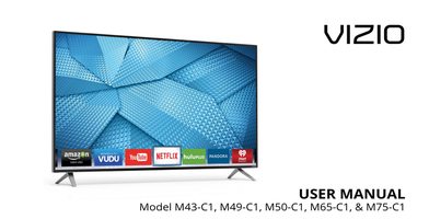 Vizio M43C1 M49C1 M50C1 TV Operating Manual