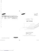 SAMSUNG UN60F7500AFXZAOM Operating Manuals SAMSUNG UN60F7500AFXZAOM Operating Manuals