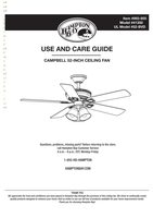 Hampton Bay 52BVD Ceiling Fan Operating Manual