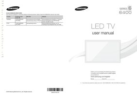 Samsung UN55F6400AFXZA TV Operating Manual