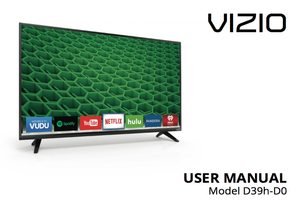 Vizio D39H-C0 D39HD0 TV Operating Manual