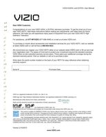 VIZIO E320VLE370VLOM TV Operating Manuals VIZIO E320VLE370VLOM TV Operating Manuals