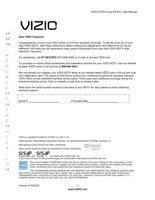 VIZIO E320VLOM TV Operating Manuals VIZIO E320VLOM TV Operating Manuals