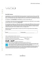 Vizio E422VA TV Operating Manual