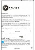 Vizio M190MV M220MV TV Operating Manual