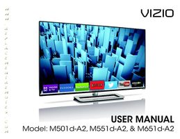 Vizio M501DA2 M551dA2 M651dA2 TV Operating Manual