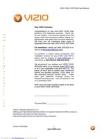 Vizio VX32LHDTV TV Operating Manual