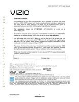 VIZIO SV472XVTOM Operating Manuals
